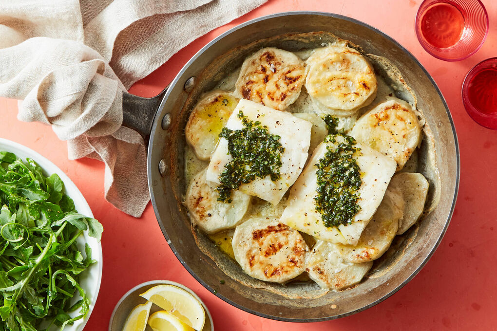 Baked Cod & Scalloped Potatoes